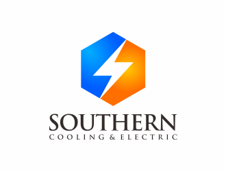 Southern Cooling & Electric logo design by mutafailan