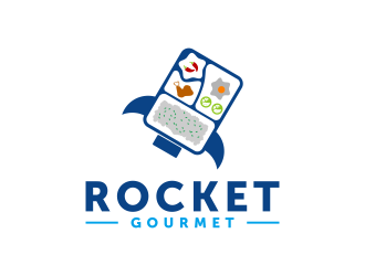 Rocket Gourmet logo design by almaula