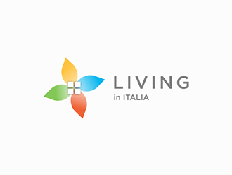 Living in Italia logo design by DuckOn