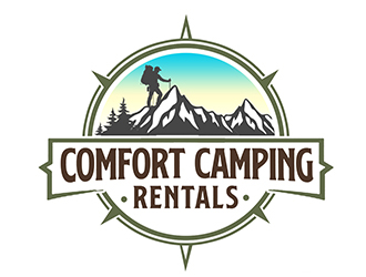 Comfort Camping Rentals logo design by PrimalGraphics