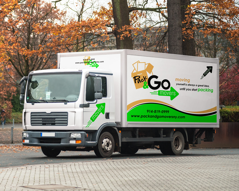 Pack & Go Movers  logo design by grea8design