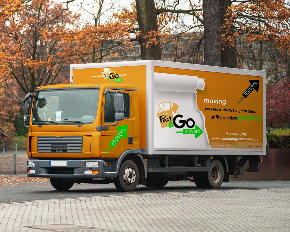 Pack & Go Movers  logo design by grea8design