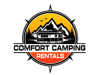 Comfort Camping Rentals logo design by PrimalGraphics