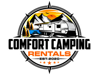 Comfort Camping Rentals logo design by Suvendu