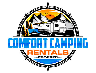 Comfort Camping Rentals logo design by Suvendu