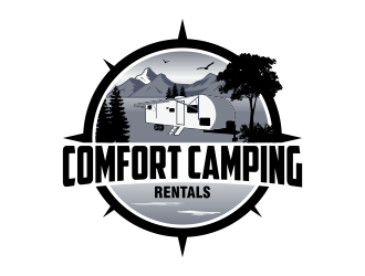 Comfort Camping Rentals logo design by Kruger