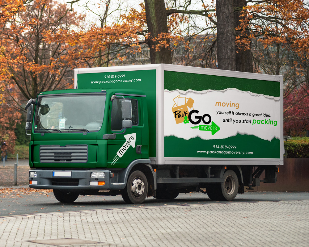 Pack & Go Movers  logo design by grea8design