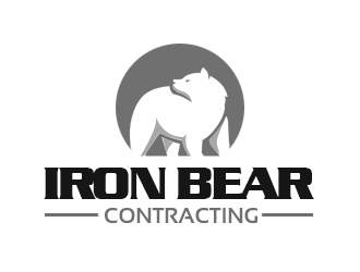 Iron bear contracting  logo design by kunejo