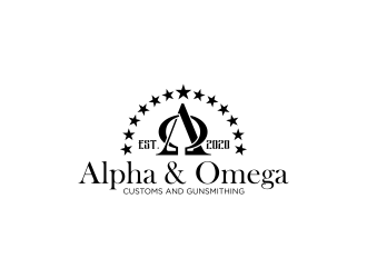 Alpha &amp; Omega Customs and Gunsmithing logo design by Msinur