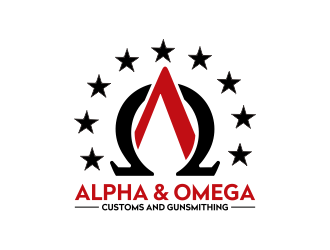 Alpha & Omega Customs and Gunsmithing logo design by RIANW