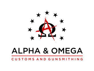 Alpha & Omega Customs and Gunsmithing logo design by Adundas