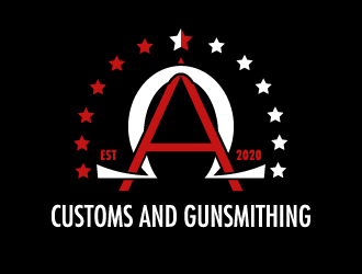 Alpha &amp; Omega Customs and Gunsmithing logo design by pilKB