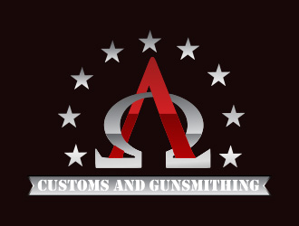 Alpha &amp; Omega Customs and Gunsmithing logo design by yondi