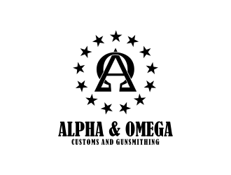Alpha & Omega Customs and Gunsmithing logo design by valace