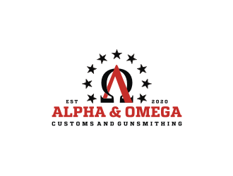 Alpha & Omega Customs and Gunsmithing logo design by ArRizqu