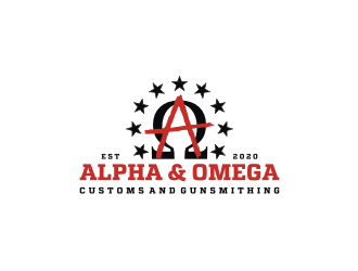 Alpha & Omega Customs and Gunsmithing logo design by ArRizqu