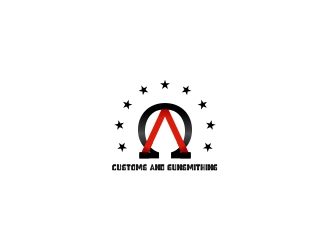 Alpha &amp; Omega Customs and Gunsmithing logo design by AnggaKumalasari