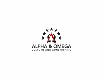 Alpha &amp; Omega Customs and Gunsmithing logo design by y7ce