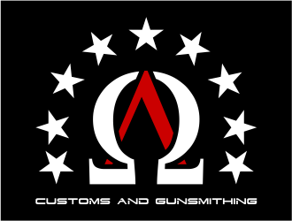 Alpha &amp; Omega Customs and Gunsmithing logo design by sleepbelz