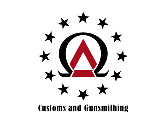 Alpha &amp; Omega Customs and Gunsmithing logo design by puthreeone