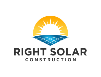 Right Solar Construction logo design by Bewinner