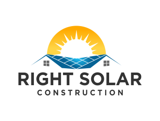Right Solar Construction logo design by Bewinner