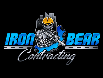 Iron bear contracting  logo design by Aelius