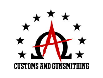 Alpha & Omega Customs and Gunsmithing logo design by jonggol