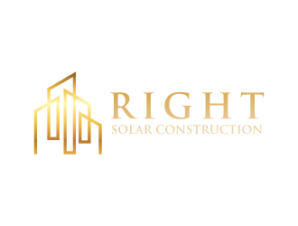Right Solar Construction logo design by mukleyRx