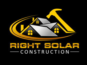 Right Solar Construction logo design by chuckiey