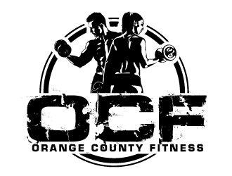 Orange County Fitness (OCF) logo design by AamirKhan