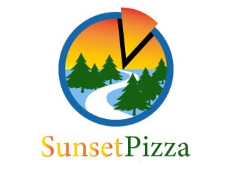 Sunset Pizza  logo design by aryamaity