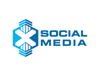 X Social Media logo design by gateout
