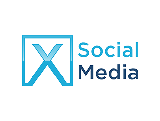 X Social Media logo design by EkoBooM