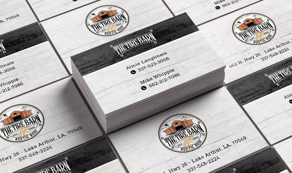 The Tire Barn & Rustic Roof logo design by Frenic