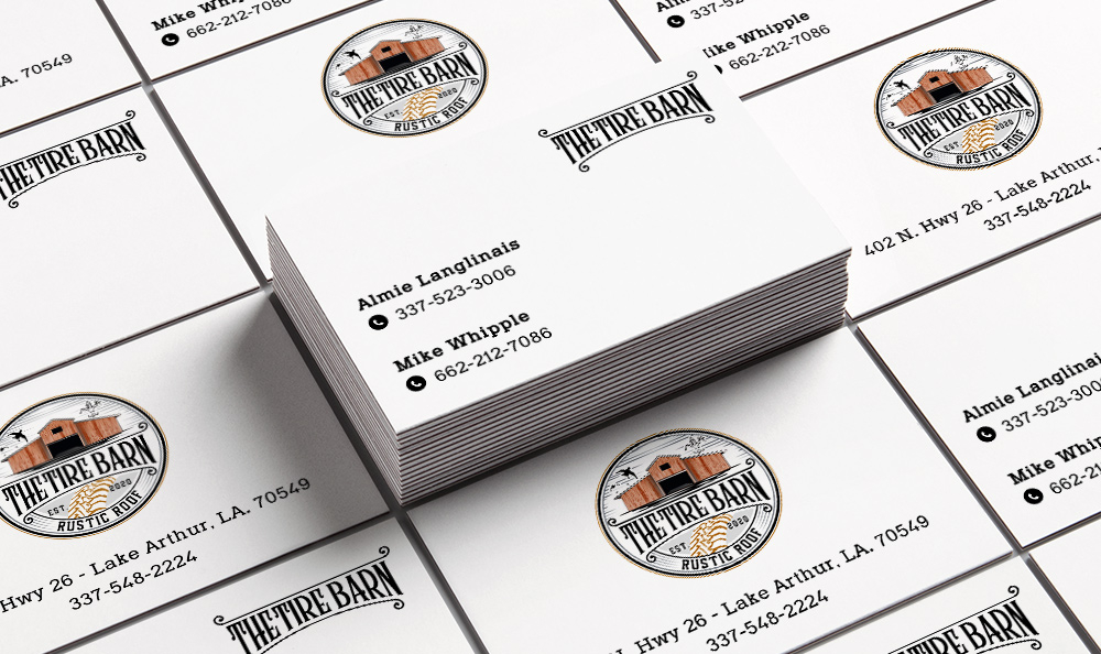 The Tire Barn & Rustic Roof logo design by Frenic