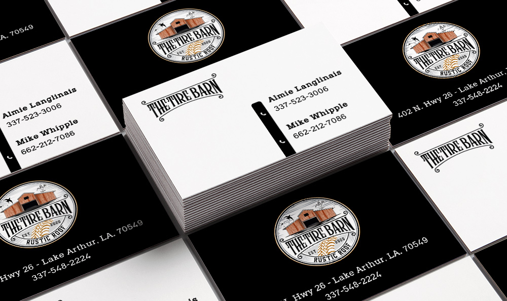 The Tire Barn & Rustic Roof logo design by Frenic