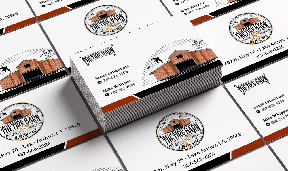 The Tire Barn & Rustic Roof logo design by Frenic
