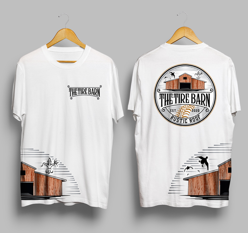 The Tire Barn & Rustic Roof logo design by Frenic