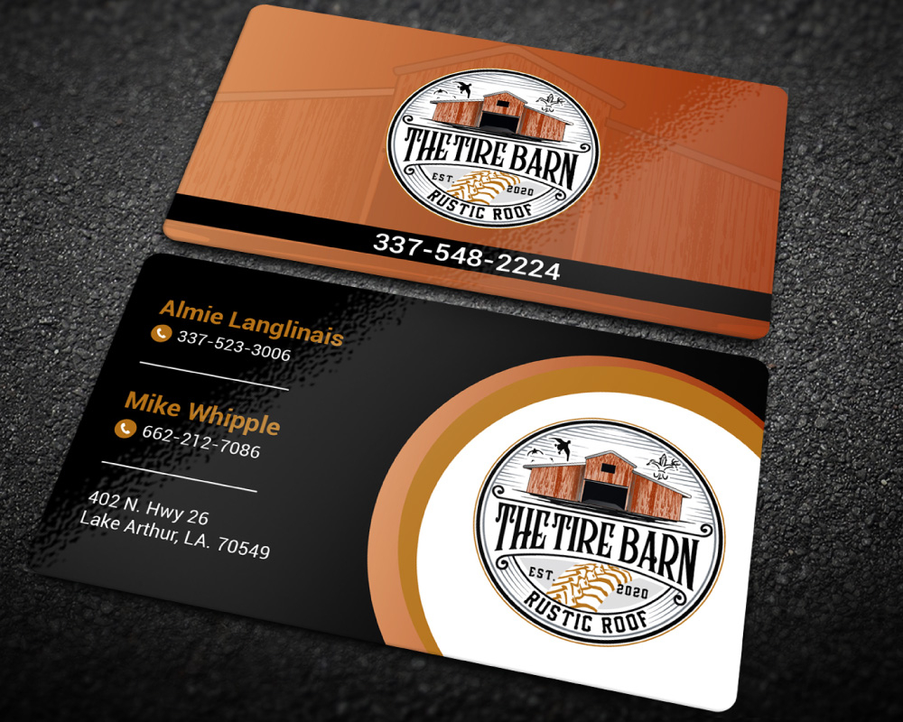The Tire Barn & Rustic Roof logo design by Boomstudioz
