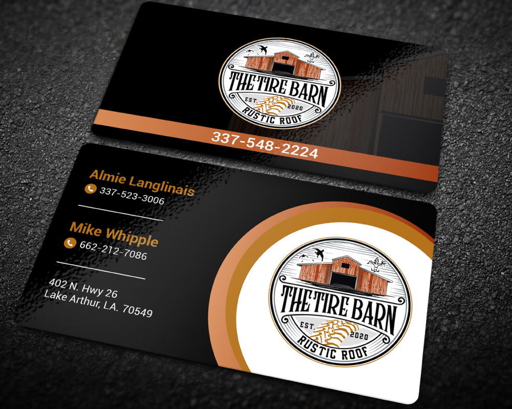 The Tire Barn & Rustic Roof logo design by Boomstudioz