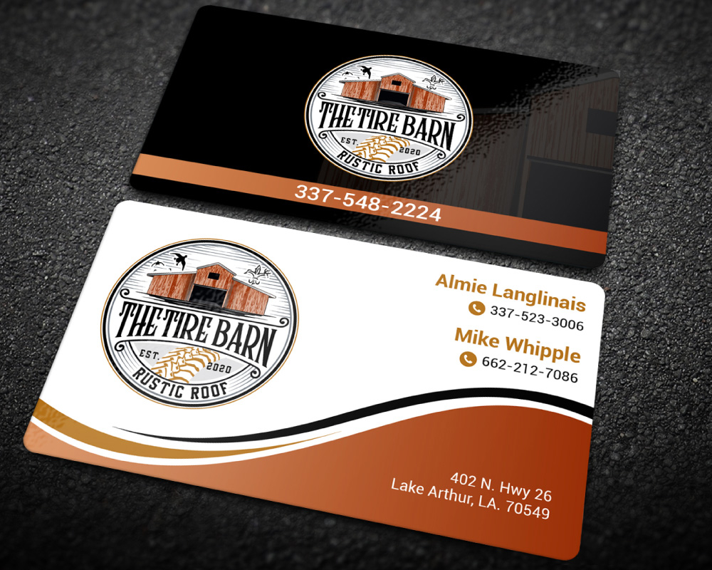 The Tire Barn & Rustic Roof logo design by Boomstudioz