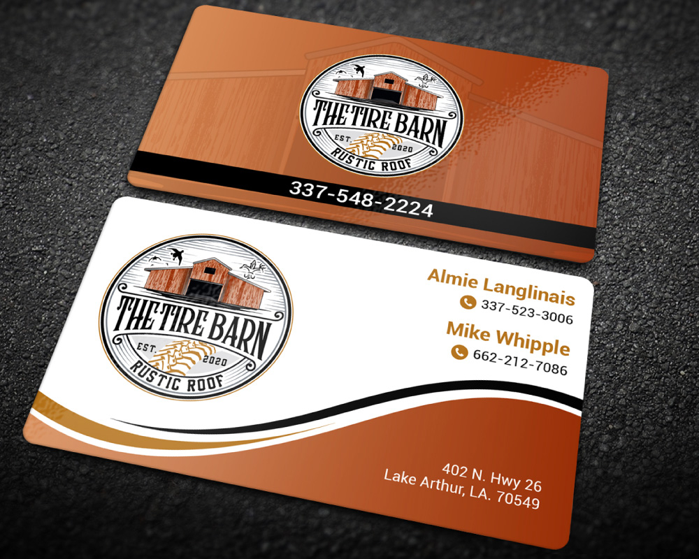 The Tire Barn & Rustic Roof logo design by Boomstudioz