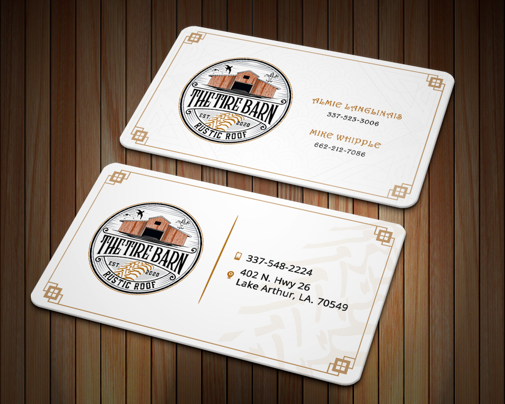The Tire Barn & Rustic Roof logo design by MastersDesigns