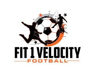 Fit 1 Velocity Football logo design by AamirKhan