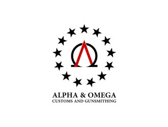 Alpha & Omega Customs and Gunsmithing logo design by sabyan