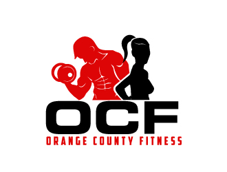 Orange County Fitness (OCF) logo design by AamirKhan