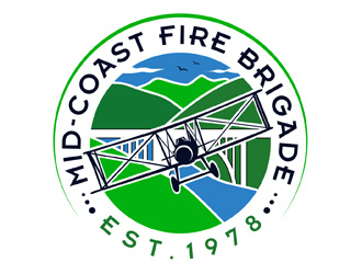 Mid-Coast Fire Brigade  logo design by DreamLogoDesign