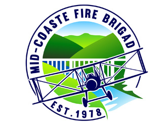 Mid-Coast Fire Brigade  logo design by DreamLogoDesign