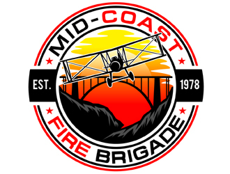 Mid-Coast Fire Brigade  logo design by MAXR